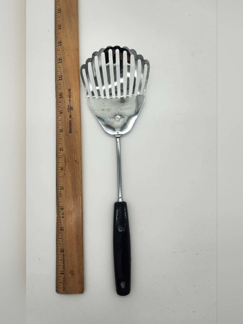 Vintage Foley 5-in-1 Kitchen Tool Masher Strainer Mixer Whisk Potato Masher